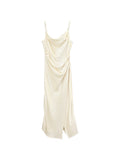 Fongt Xixi 13 Lines 2025 Spring And Summer New French Retro Collar Temperament Pearl Hanging Joint Dress 8600