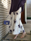 Fongt Xixi 2025 French-Style Retro-Screcent Garzre High-Rise Skirt A-Shaped Skirt Female 85120