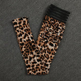 Sexy Gym Tracksuit Women Leopard Printed Skinny Fitness Two Piece Set Outfits Running Training Workout