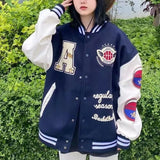 Bomber Woman Varsity Jacket Embroidery American Baseball Jacket Button Hip Hop Fashion Coat Bombers 2022 Summer Met