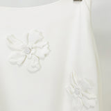 Fongt New Star Fashion Sling Vest Blouse Three-Dimensional Floral Half-Skirt Set Two-Piece Set