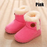 Snow Boots Turned-over Baby Plush Children Boots for Boys Girls Artificial Fur High Top Keep Warm Kids Winter
