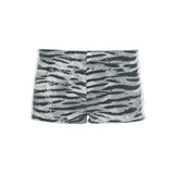 Fongt Cloth Forget Black Squins Low-Waisted Ass Elastic Hot Pants Hot Babes Repair Bundy Dance Personality Super Shorts