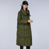 Luusen Is Designed For Sweet Over The Knee Jacket 90 White Duck Down Down Jacket-Outfit