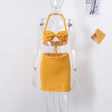 Fongt 2025 Women's Fashion Fashion Sexy Beads Hanging Half-Skirt Suit