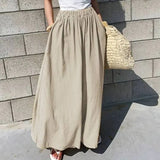 Solid Wide Leg Pantaloes Loose Streetwear