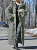 Hooded Loose Thickened Sweater Long