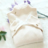 Patchwork Warm Sweater Women Elegant Long Sleeve Slim Turtleneck Knitted Pink Tops Chic Ruffle Pullover Fake 2
