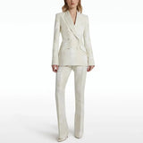 Fongt Star Fashion New Elegant Double-Dbutle Suit Jacket Two Sets