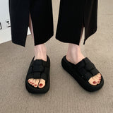 Fongt Thick Bottom Cool Weaving Cool Drag Dress 2025 Summer New Fashion Wearing Beach Flip-Flops