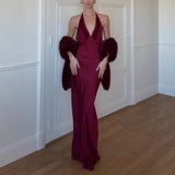 Fongt Women's New Sexy 3D Print Open Dress