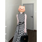 Fongt Elegance Wears A Traceal Tice-Grow Dress Women's New Summer Design Commuting Long Skirt