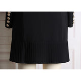 QUALITY New Fashion 2023 Runway Designer Dress Women's Long Sleeve Notched Collar Double Breasted Buttons