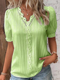 Fongt Summer New Holiday Fashion Hollow Short-Sleeved Women's