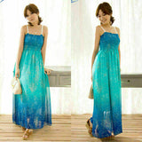 Women Boho Summer Sleeveless Fashion Elegant Sequins Beach Halter Maxi Long Sundress Party Dress Summer