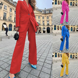 Fongt Spot Spring 2023 New Fashion Long Sleeve Professional Small Suit Jacket Trousers Suit Two-Piece Suit-Outfit