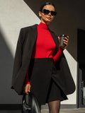High Collar Bottom Shirt 2024 Autumn And Winter New Temperament Elegant Slim Warm Long Sleeve Inside The Sweater-Outfit