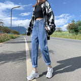 Fongt Jeans, Tall Waist, Loose, Straight Tube Fall 2024 New Dad Radish Pants-Outfit