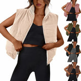 Fongt Ms. Autumn And Winter New Vest Lamb Zipless Double-Sided Warm Jacket Jacket