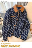 Autumn Winter Women Casual Plaid Jackets Coats Turndown Collar Pocket Veins Female Vintage Fashion Street Jacket