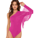 Women's Summer Milk Silk Sleeveless Jumpsuit With Fringed Frills-Outfit