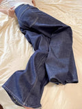 American women black high street vibe wide-leg jeans for autumn and winter for men and women washed loose straight pants-Outfit