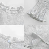 Women Pure Temperament Sheer Sexy Spring Minimalist O-neck Stylish Streetwear Vacation Harajuku Basic Fit Ropa Youth