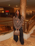 Fongt Temperament Commuting Retro Plaid Long Sleeves To Collect Waist Thin Shirt 2025 Autumn Explosion