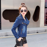 Short Jacket Women Spring Autumn Slim Casual Top Wild Windbreaker Students Small Coat Long sleeve Jeans Jacket Female
