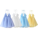 Fongt Women's Explosive Temperament Sweet Slings Fluffy Dress