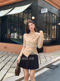 Fongt Xixi 2025 Autumn White Standard Temperament Wool High-Collar Lace Bottom-Up Lady With Top Dress Woman 25389