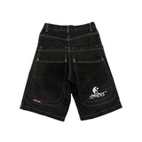 Denim Shorts Men's Spring / Summer 2024 Trendy Denim Trousers Loose Casual Trousers-Outfit