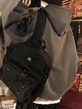 Men's Oversize Graffiti Print Hoodie-Outfit