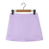 Spring Style Classic Holiday Shorts, Solid Color Shorts, Half Skirt, A-Shaped Skirt.-Outfit