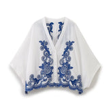 Fongt Homemade New Women's Fashion Series Clamming Embroidered Shirts