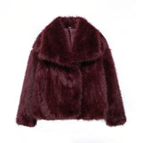 Fongt Women's Thick Lamb Fur Black Coat Women's Winter 2025 New Fur