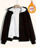 Fongt Women's Winter Explosion Warm Plush Hoodie Jacket