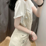 New Spring Style Is Small, Fresh, Bare Back And Thin V Neckline Diamond Halter Dress For Women 2731269-Outfit