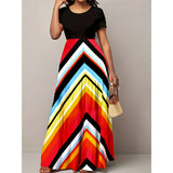 Fongt Wish Women's Summer Sleeves Rounded Dress