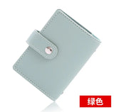 Style New Woman Small Card ID Holders Ladies PU Leather 26 Slots Visiting Card ID Holder