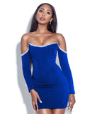 Sleeve Off The Shoulder Vestidos Party Black
