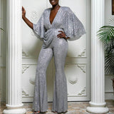 Fongt New Women's Ebay Direct Selling Slit Sexy Deep V Bare Back