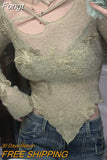 Design Sense Small Fit Knitted Shirt Women's Slim Laydown Top Cut Out Bow Embroidery Design Versatile