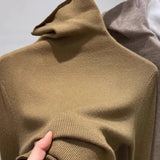 Fongt Soft-Sleeved Turtleneck Sweater Female Jacket In The 2024 Autumn And Winter Pile Collar Knitted Bottom Shirt