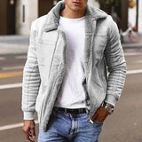 Fongt Fur One T-Shirt Station Winter Warm Jacket Coat Imitation Leather Velvet Men's Coat