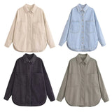 Fongt And Autumn 2025 New Women's Urban Casual Wash Denim Shirt Jacket Jacket M2