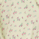 Floral Print Dress Sweet Square Neck Puff Sleeve Side Spilt Drawstring Maxi Dresses for Women Party Chic Casual