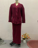 Fongt Autumn New Women's Pure Color Temperament With A Stylish Dress Two-Set