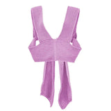 Sleeveless Knitted Crop Sweater Sexy Autumn Summer Fashion Vest Black Casual White Jumper Top Female Pullover fall