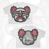 T-Shirt Hip-Hop Fun Cartoon Pattern Printing Oversized T-Shirt Original Gothic Cotton Short Sleeves-Outfit